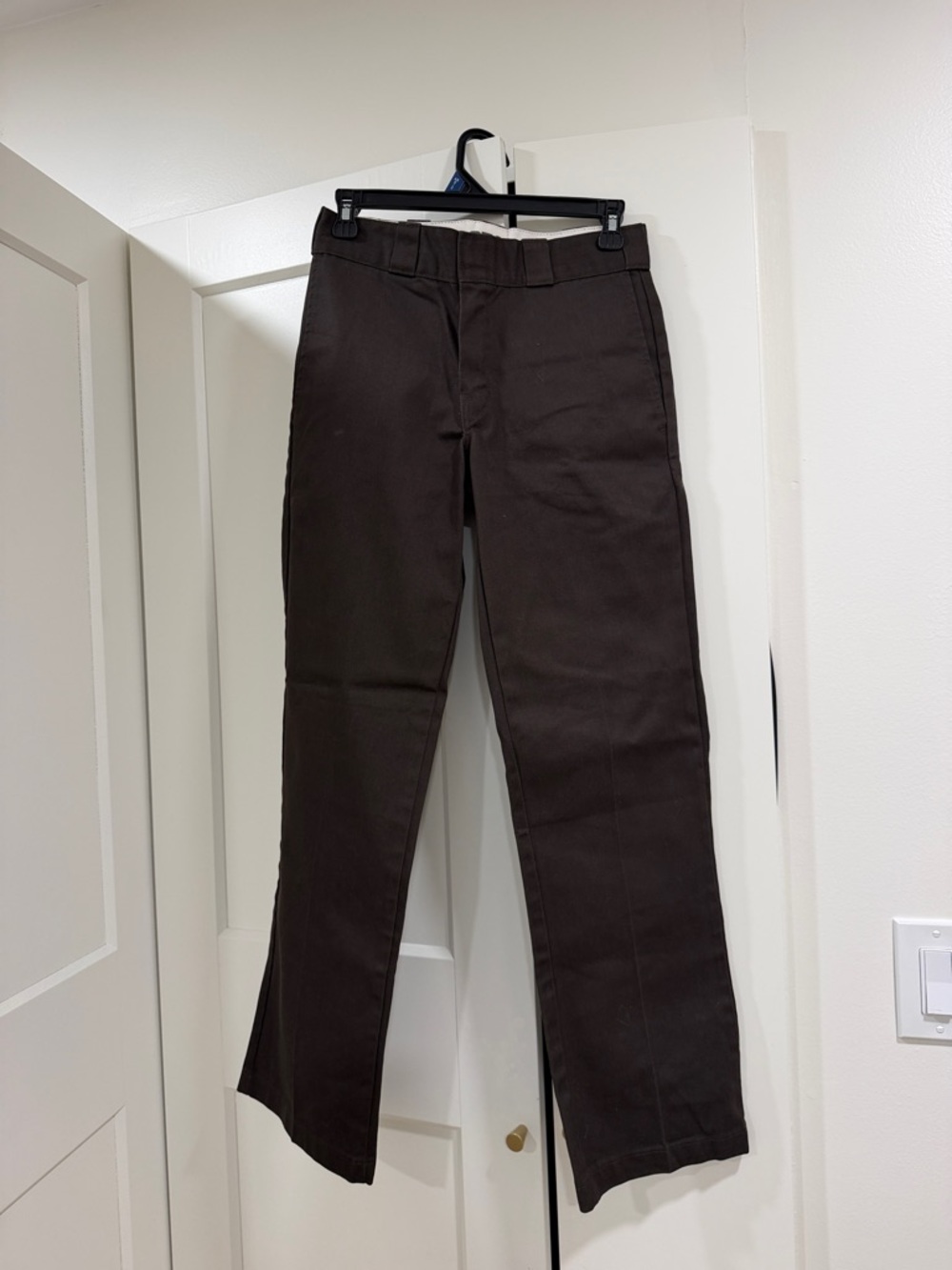 Dickies Women's Dark Brown Straight-Leg Chinos